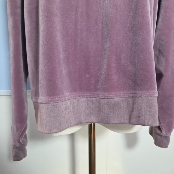 Avia Extra Large Pinky Mauve Velvet Flare Leg Pullover Jacket Casual Set (Flaw) - Picture 4 of 14